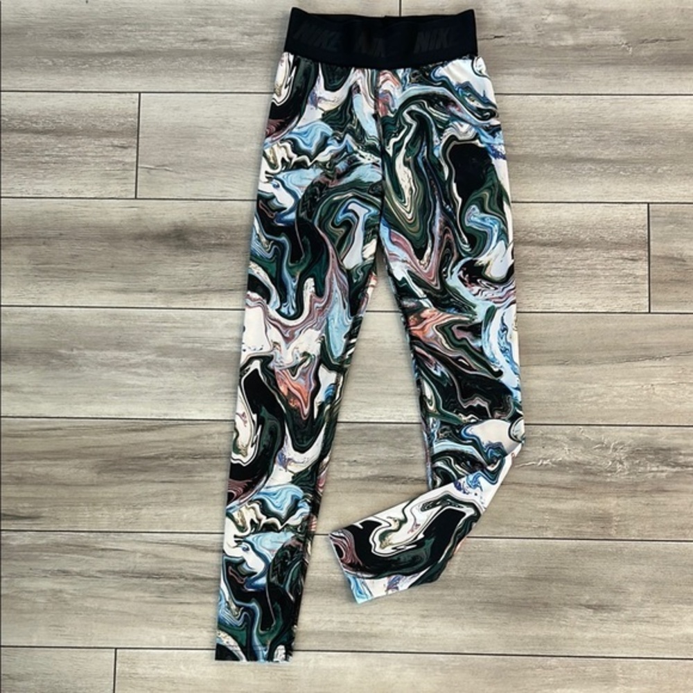 NIKE techno swirl workout athletic leggings size XS